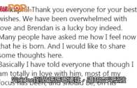 Brendan靚樣曝光  胡杏兒冧爆親親囝囝