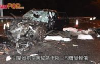 青朗公路寶馬撼工程車 司機涉酒駕危駕被捕