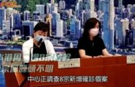 本港周二增8宗確診 2宗屬源頭不明