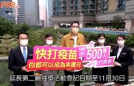 打針抽樓｜500萬人目標延期11月30日前達標再送凱滙單位