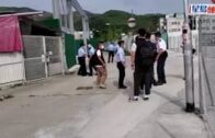 加士居道伊利沙伯醫院外 寶馬撞毀交通燈路牌 幸無傷及途人