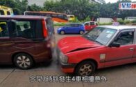 4車串燒|貨櫃車落橋疑收掣不及肇禍 兩警員被困受傷送院