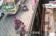 死亡車禍丨印鐵騎漢閃避對頭車失衡  後座幼子跌出馬路遭巴士輾斃