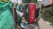 交通意外丨綠Van上水粉錦公路失事翻側  6人受傷被困老翁獲救