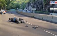 奪命車禍｜青山公路電單車自炒猛撼路牌  鐵騎士重創送院