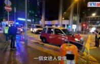 女子上海街過馬路疑衝紅燈 遭的士撞倒輕傷送院
