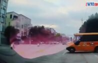 湛江幼園校巴遭水泥車攔腰撞 多名兒童受傷司機重創