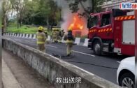 清水灣道的士炮彈飛車着火焚燒 78歲的士司機今凌晨搶救不治