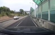車Cam直擊｜粉嶺公路綠的避泥頭車急切線 與私家車相撞反車