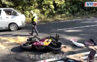 大埔公路電單車失控越線迎頭撞的士 鐵騎士撞飛10米倒地骨折送院
