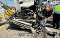深井汀九橋3車相撞 拖頭司機受傷一度被困