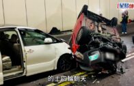 城門隧道3車相撞的士反肚釀4傷 34歲平治司機不顧而去被捕