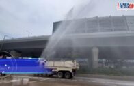 牛頭角海濱道爆鹹水管 激射20米高水柱