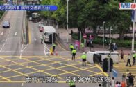 灣仔Tesla撞翻七人車釀3傷 港灣道交通擠塞