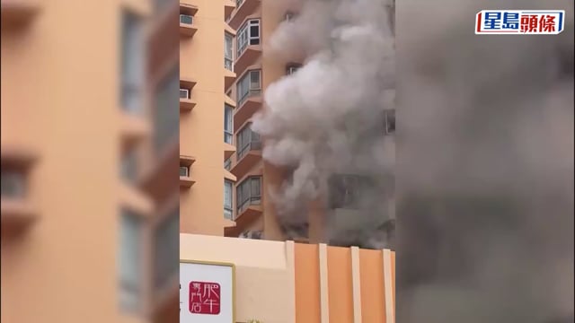 元朗金龍樓單位起火冒煙 逾10隻寵物葬身火海 六旬女住戶不適送院