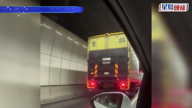 龍山隧道4貨車連環相撞 現場須單管雙程行車