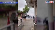 元朗驗車場保時捷脫繮狂飆 剷起七人車白煙四起 司機受傷送院｜有片