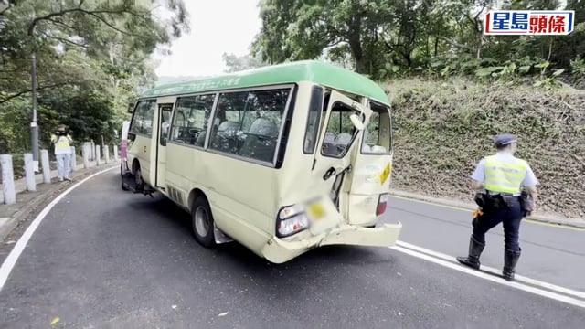 荃錦公路綠頂小巴GOGOVan相撞13傷 來回全線封交通繁忙