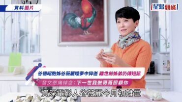 谷德昭胞姊谷薇麗睡夢中猝逝 離世前姊弟仍傳短訊 發文悲痛悼念:下一世我做哥哥照顧你