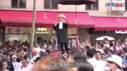 長洲太平清醮．多圖｜飄色巡遊盛況！「小甯漢豪」諷刺圍標 有人扮中東王子呻油價高企
