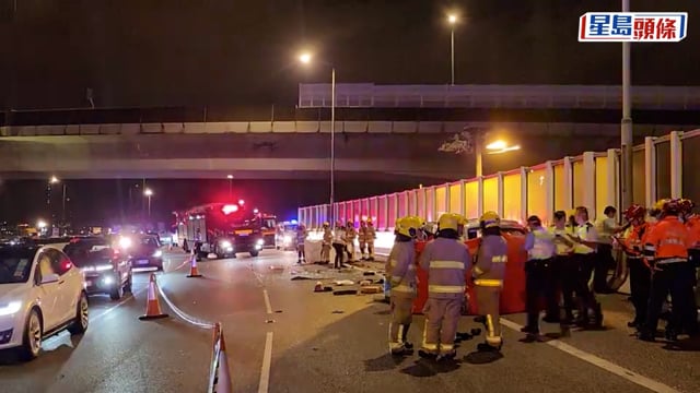 青沙公路奪命車禍｜兩死者為夫妻關係 男為休班消防員 隸屬觀塘消防局