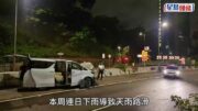 公主道七人車跣胎撞壆 車頭嚴重損毀 司機幸無受傷