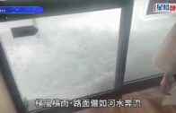 鰂魚涌華蘭路工地爆水管 鹹水泉湧汽車受損 途人打卡食客被困