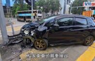 尖沙咀私家車失控剷安全島 男司機「吹波」超標逾3倍 涉酒駕被捕