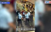 港島瘋狂駕駛｜疑犯被制服一刻曝光 天橋邊緣反抗險象環生 警員用力扯開