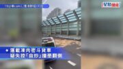 有片｜屯門公路近油柑頭貨車自炒翻側 出九龍交通擠塞