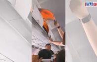 東方航空｜蘭州飛貴陽「尿袋」自燃火燒行李架 空少冷靜滅火安撫乘客｜有片