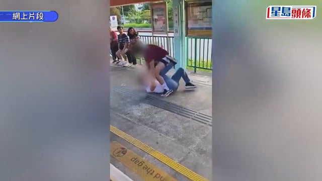 有片︱輕鐵坑尾村2男疑因打尖問題爭執互毆 拳腳交加打到瞓地