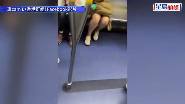 港鐵MMA｜兩中年漢車廂爆衝突 灰衫男壓Cap帽男再箍頸 乘客合力勸架