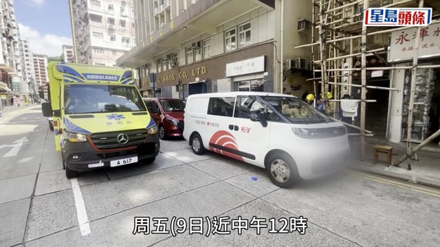 長沙灣有線新聞採訪車「尿袋」起火 攝影師多處燒傷