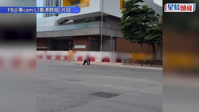 有片｜荃灣男疑吸煙與食環馬路拉扯 逃走時險撞消防車 消防員及時截停